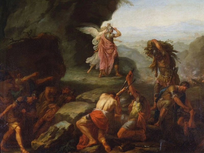 1749-Paolo Borroni - Il genio della guerra guida Annibale attraverso le Alpi - Accademia di Belle Arti di Parma